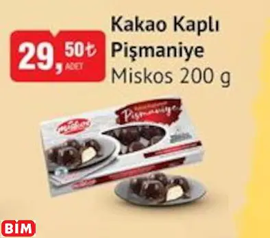 MİSKOS KAKAO KAPLI PİŞMANİYE MİSKOS KAKAO KAPLI PİŞMANİYE